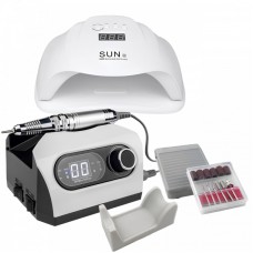 Набір із настільною UV/LED лампою SUN X на 54 Ватів і Фрезер ZS-717 65Вт. 35000 об./хв
