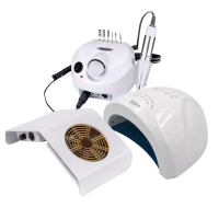 Набір для манікюру 3в1, лампа SUN One 48W + Фрезер Nail Master ZS-601 65Вт. 45000об/хв + витяжка манікюрна 45 ват