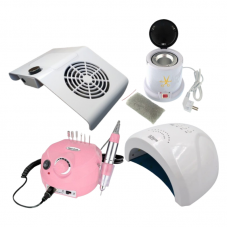 Набір техникі для манікюру , лампа SUN One 48W + Фрезер Nail Master ZS-601 65Вт. 45000об/хв + витяжка манікюрна 80 ват та стерилізатор