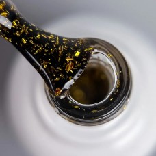 Верхнее покрытие (топ) для ногтей, для гель-лака Lilly Beauty Gold Flakes с текстурой, 12 мл