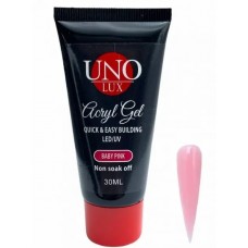 Полигель для ногтей, для маникюра Baby Pink UNO Lux, 30 мл
