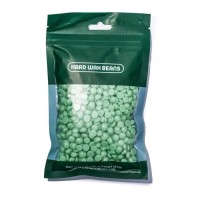 Воск пленочный в гранулах для депиляции, для воскоплава Hard Wax Beans 100 г Зеленый