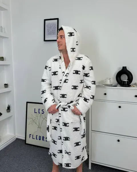 Белый теплый халат унисекс Белый теплый халат унисекс