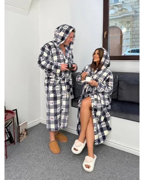 Халат в клеточку унисекс