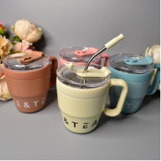 Термостакан Coffee&Tea с трубочкой 480мл. Цвет: Коричневый
