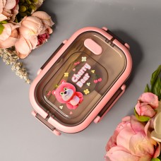 Детский ланч-бокс герметичный Cherry Bear 1650 ml Цвет: Розовый