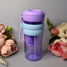 Стакан для напитков с трубочкой 900 ml Цвет: Сиреневый