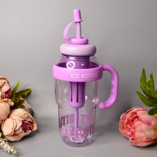 Стакан для напитков с трубочкой и фильтром 1300 ml Цвет: Сиреневый