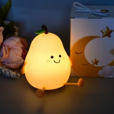 Ночной LED светильник силиконовый Груша c аккумулятором