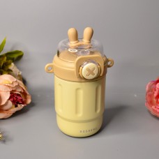Дитячий термос з трубочкою Зайчик 300 ml Колір: Бежевий