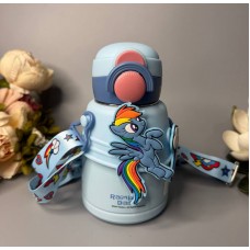 Детская термобутылка с трубочкой My Little Pony 600 ml Цвет: Голубой