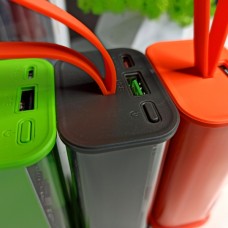 Мощный PD Power Bank 10000 mAh с LED индикатором 3 цвета