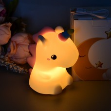 Ночной LED светильник силиконовый Единорог c аккумулятором