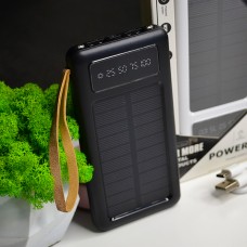 Повербанк 10000 mAh із сонячною батареєю Колір: Чорний