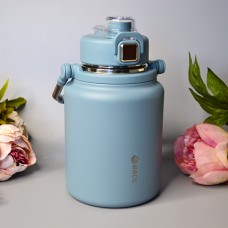 Вместительный термос 1500 ml Цвет: Голубой