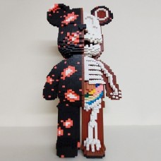 Конструктор Magic Blocks в виде мишки Bearbrick Зомби