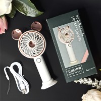 Портативный ручной мини-вентилятор Мишка с ушками Цвет: Белый