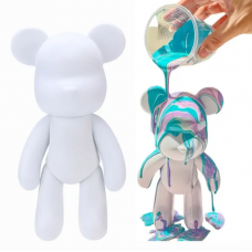 Флюидный медвежонок Fluid Bear Bearbrick с красками Набор для творчества DIY Мишка 23 см