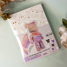 DIY Конструктор картонный 3D-пазл Bearbrick Цвет: Оранжевый/Розовый