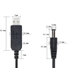 Кабель питания для роутера/модема USB-DC 12 V 0.6-1.0 A