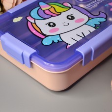 Ланч-бокс дитячий з нержавіючої сталі Unicorn 1000 ml Колір: Бузковий