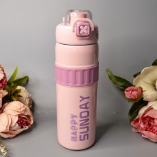 Вместительный термос Happy Sunday 600 ml Цвет: Розовый