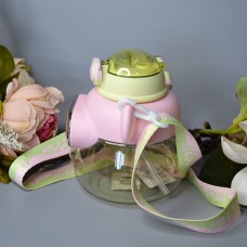 Дитяча пляшка для пиття з трубочкою 900 ml Колір: Рожевий