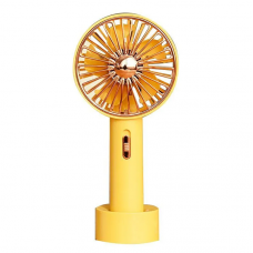 Портативный вентилятор Mini fan с подсветкой Цвет: Жёлтый