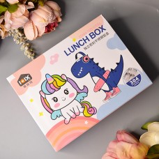 Ланч-бокс детский из нержавеющей стали Dino 750 ml Цвет: Голубой