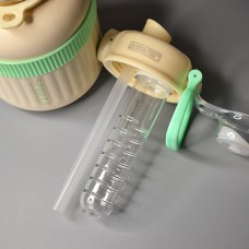 Вместительный термос с фильтром для чая 900 ml Цвет: Белый