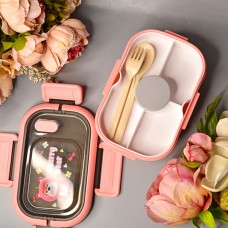 Детский ланч-бокс герметичный Cherry Bear 1650 ml Цвет: Розовый