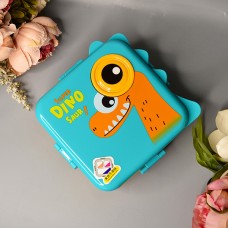 Детский ланч-бокс герметичный Dinosaur 1590 ml Цвет: Бирюзовый