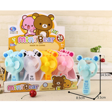 Детский портативный мини-вентилятор Мишка/ Mini Bear К-во 24 шт (цена указана за упаковку)