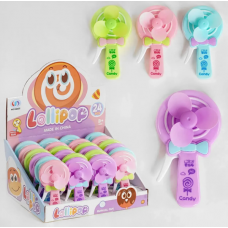 Детский портативный мини-вентилятор Леденец/Candy К-во 24 шт (цена указана за упаковку)