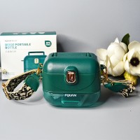 Стильная бутылка для напитков с ремешком  640ml Цвет: Зелёный