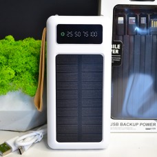 Повербанк 20000 mAh із сонячною батареєю Колір: Білий