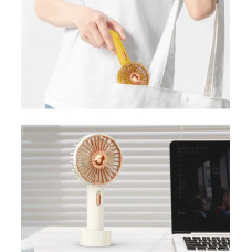 Портативный вентилятор Mini fan с подсветкой Цвет: Белый