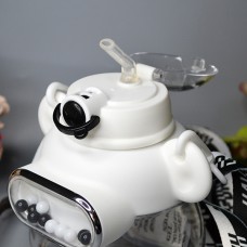 Дитяча пляшка для пиття з трубочкою 900 ml Колір: Білий