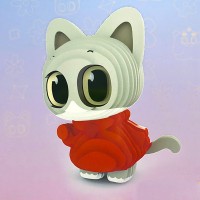 DIY Конструктор картонный 3D-пазл Котик в свитере