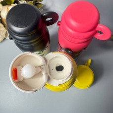Дитячий термос Мультфільм 420 ml Колір: Чорний-Малиновий