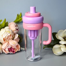Стакан для напитков с трубочкой и фильтром 820 ml Цвет: Сиреневый/Розовый