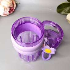 Стакан для напитков с ручкой 450 ml Цвет: Сиреневый