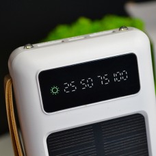 Повербанк 10000 mAh із сонячною батареєю Колір: Білий