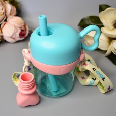 Детский стакан для напитков с трубочкой 500 ml Цвет: Сиреневый