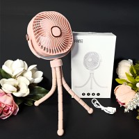 Портативный вентилятор Осьминог с гибким штативом Цвет: Розовый