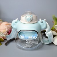 Детская бутылка для питья с трубочкой 900 ml Цвет: Голубой