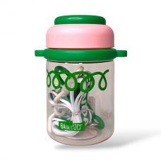 Детская бутылка для воды с ремешком 500 ml Цвет: Розовый/Зелёный