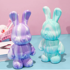 Флюидный зайчик Fluid Bunny Bearbrick с красками Набор для творчества DIY 23 см