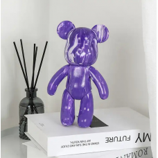 Флюидный медвежонок Fluid Bear Bearbrick с красками Набор для творчества DIY Мишка 23 см