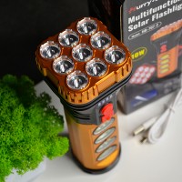 Светодиодный фонарик на солнечной батарее Золотой